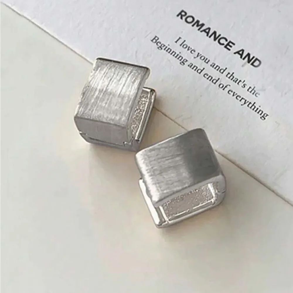 Silver hoop cuff earrings M1733